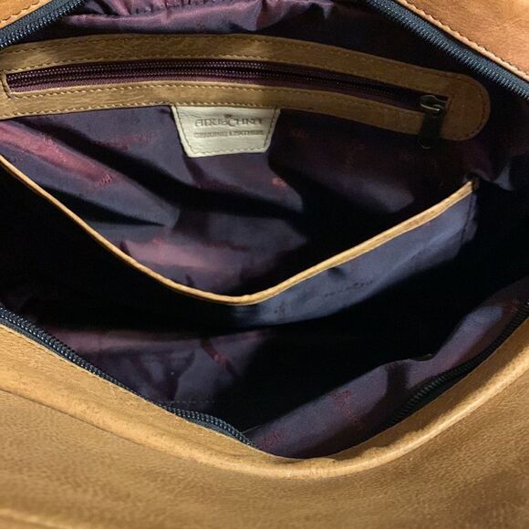 Anuschka RARE tiger & roses large hand painted shoulder bag.  EUC - Picture 5 of 12